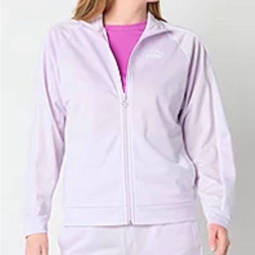 Puma Women's XS Track Jacket Lavender ESS Piped Lilac Frost 90s Y2K NEW
